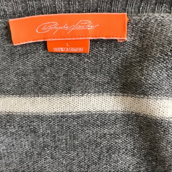 NWOT Christopher Fischer cashmere stripe cardigan - Picture 6 of 8